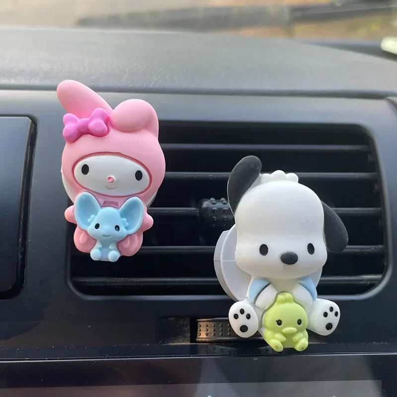 Sanrio Series Hello Kitty Melody Car Outlet Decoration Car Air Conditioning Mouth Fragrance Decorative Clip New Car Supplies_5