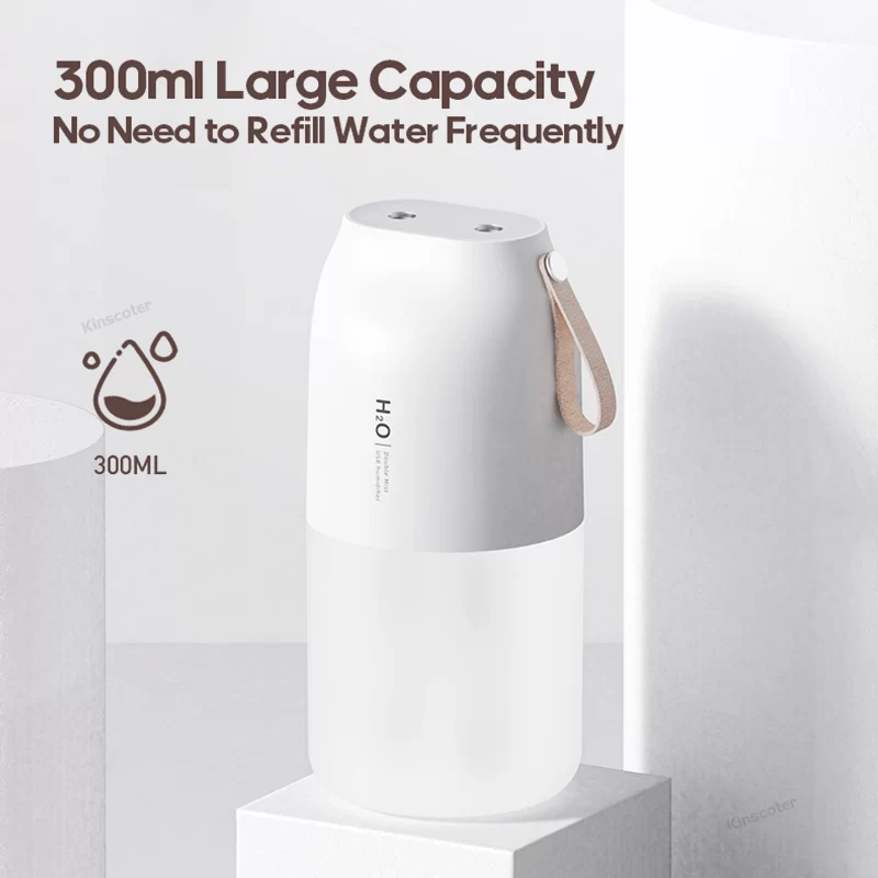 Cordless Rechargeable Air Humidifier 2000mAh Wireless Cool Mist Diffuser Car Home Ultrasonic Humidifier with Warm Nightlight_3