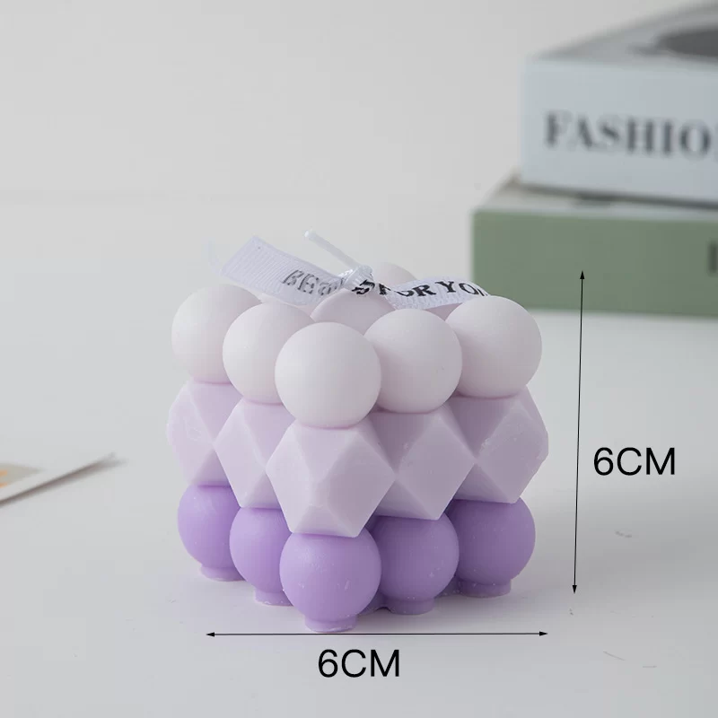 Modern Home Decoration Big Cube Bubble Candle Soy Wax Aromatherapy Scented Candles Home Decorative Candles Birthday Gift_33