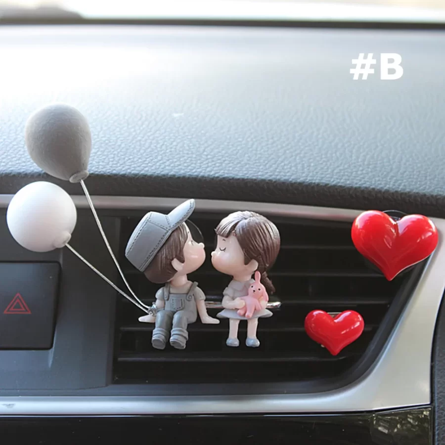 Boy Girl Couple Car Perfume Lovely Air Conditioning Aromatherapy Clip Cute Car Accessories Interior Woman Air Freshener Gift_11