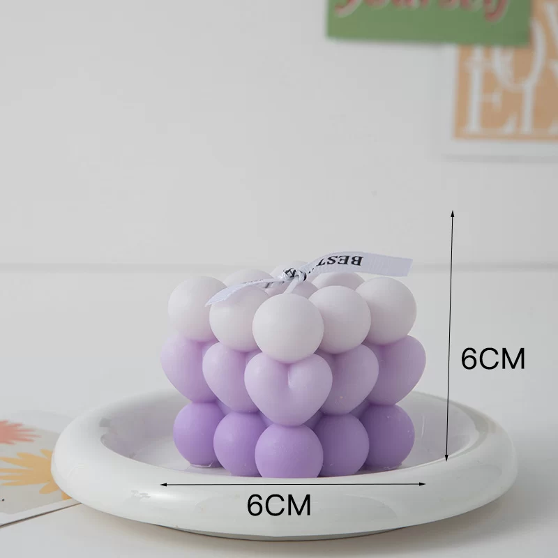 Modern Home Decoration Big Cube Bubble Candle Soy Wax Aromatherapy Scented Candles Home Decorative Candles Birthday Gift_27