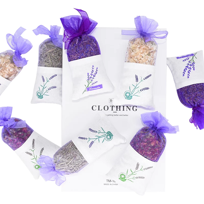 Natural Dried Flowers Sachet Bag Lavender Rose Jasmine Rosemary Fragrant Bags Filling Real Natural Freshener Gifts Car Home_5