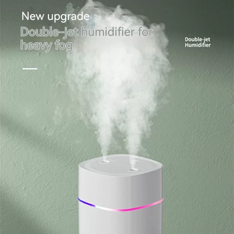 Xiaomi USB Air Humidifier 600ml With Dual Spout Essential Oil Diffuser Cool Mist Maker Silent Night Light For Home Car Office_3