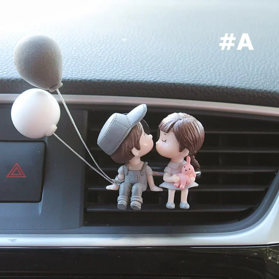 Boy Girl Couple Car Perfume Lovely Air Conditioning Aromatherapy Clip Cute Car Accessories Interior Woman Air Freshener Gift_7