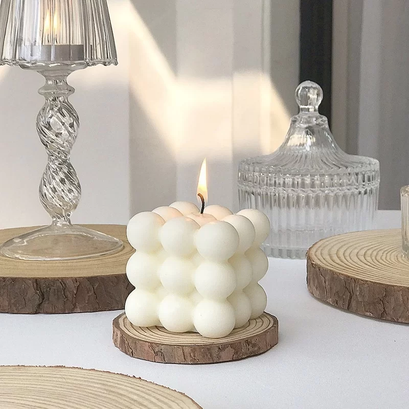 Modern Home Decoration Big Cube Bubble Candle Soy Wax Aromatherapy Scented Candles Home Decorative Candles Birthday Gift_1