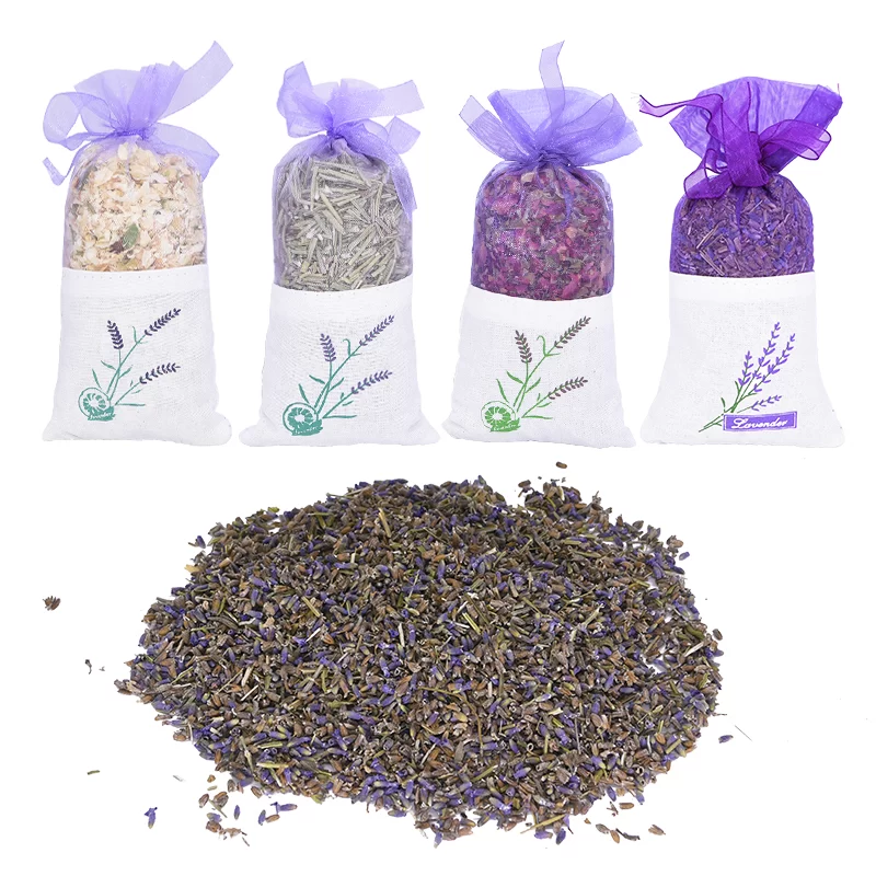 Natural Dried Flowers Sachet Bag Lavender Rose Jasmine Rosemary Fragrant Bags Filling Real Natural Freshener Gifts Car Home_1