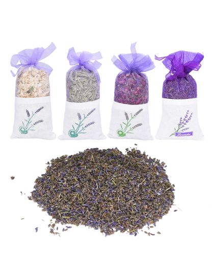 Natural Dried Flowers Sachet Bag Lavender Rose Jasmine Rosemary Fragrant Bags Filling Real Natural Freshener Gifts Car Home