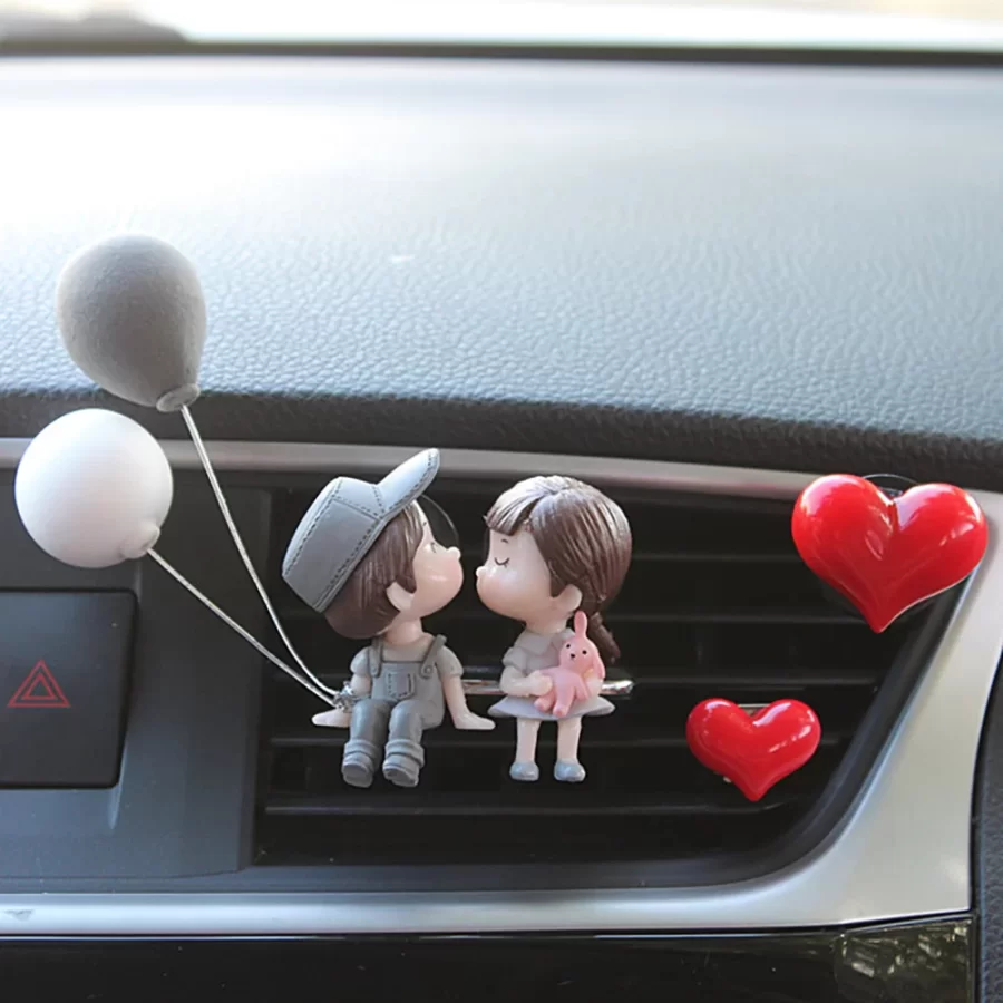 Boy Girl Couple Car Perfume Lovely Air Conditioning Aromatherapy Clip Cute Car Accessories Interior Woman Air Freshener Gift_3