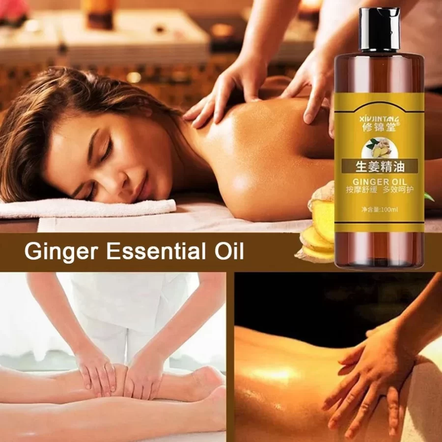 Ginger Essential Oil Massage Moisturizing Hydrating Pure Plant Oil Body Relax Therapy SPA For Body Skin Care Ginger Oil_5