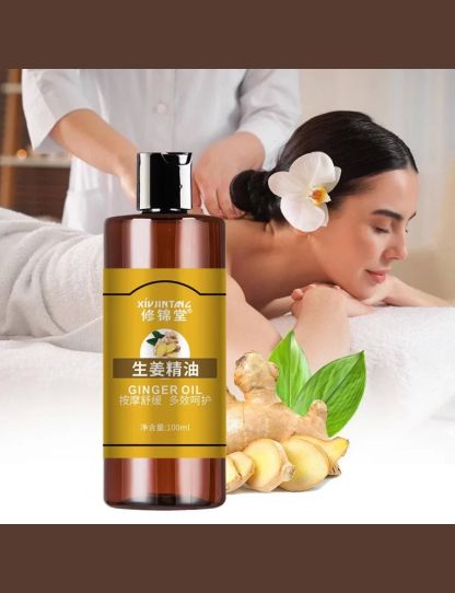 Ginger Essential Oil Massage Moisturizing Hydrating Pure Plant Oil Body Relax Therapy SPA For Body Skin Care Ginger Oil