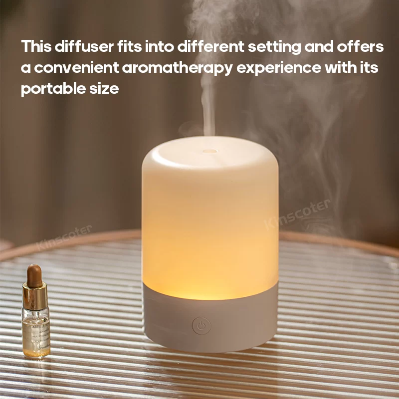 2024 Simple Aroma Diffuser Desktop Mini Air Humidifier Ultrasonic Sprayer Aromatherapy Essential Oil difusor with RGB Light_6