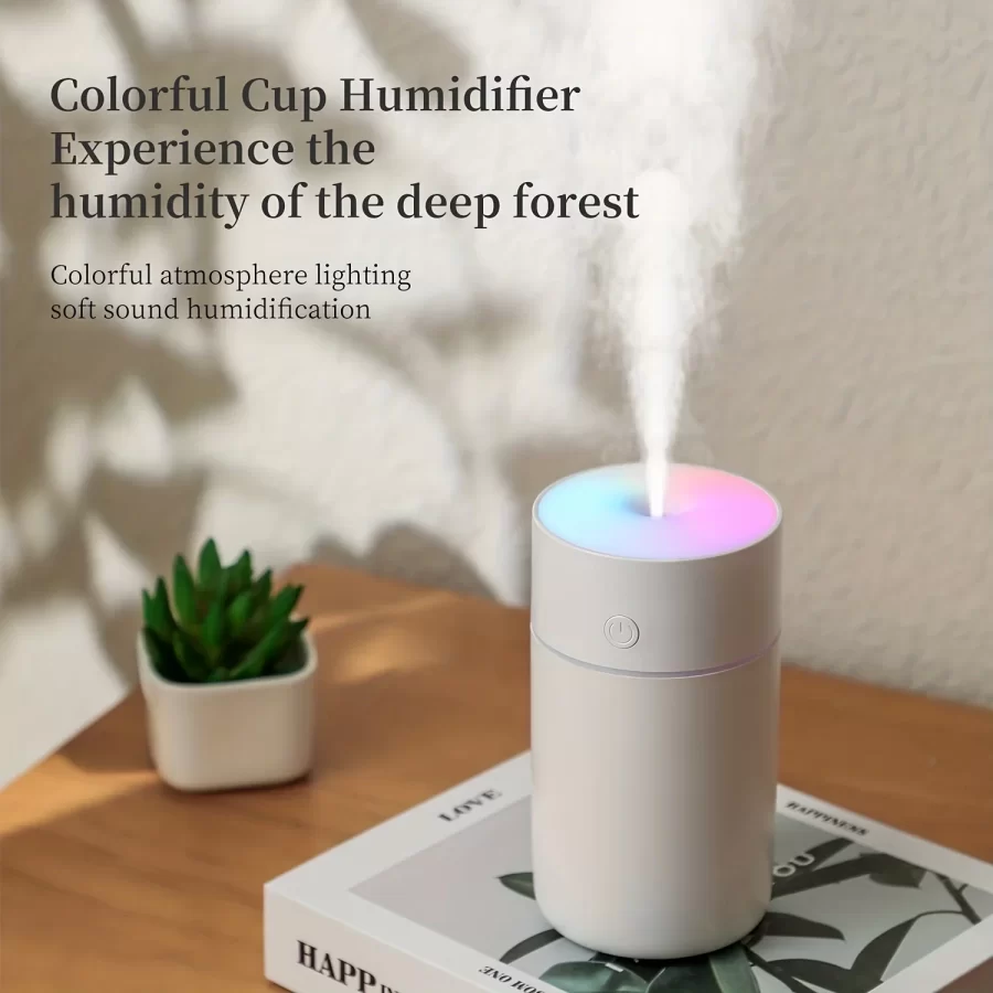 Portable Usb Rechargeable Air Humidifier LED light mini 220ml h2o Spray Mist humidifier Aroma Essential Oil Diffuser for Car_3