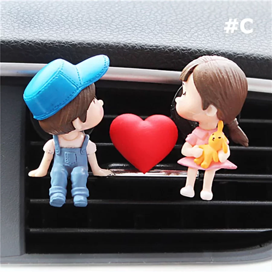 Boy Girl Couple Car Perfume Lovely Air Conditioning Aromatherapy Clip Cute Car Accessories Interior Woman Air Freshener Gift_13