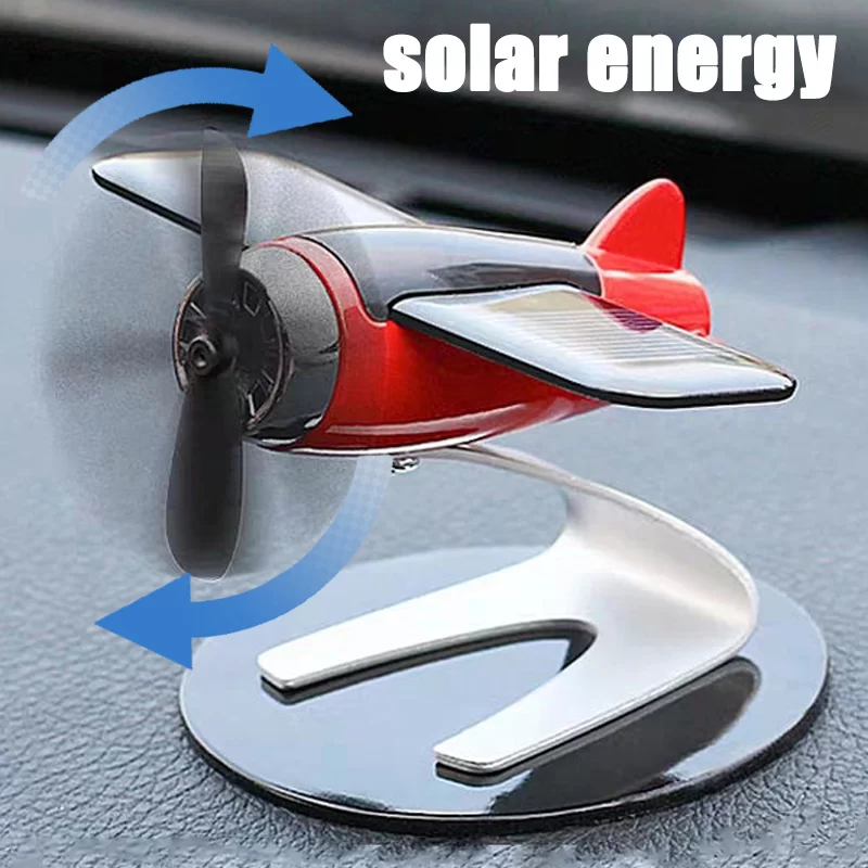 Solar Aircraft Car Air Freshener Decoration Mini Perfume Air Freshener Fragrance Car Airplane Ornament Car Interior Accessories_4