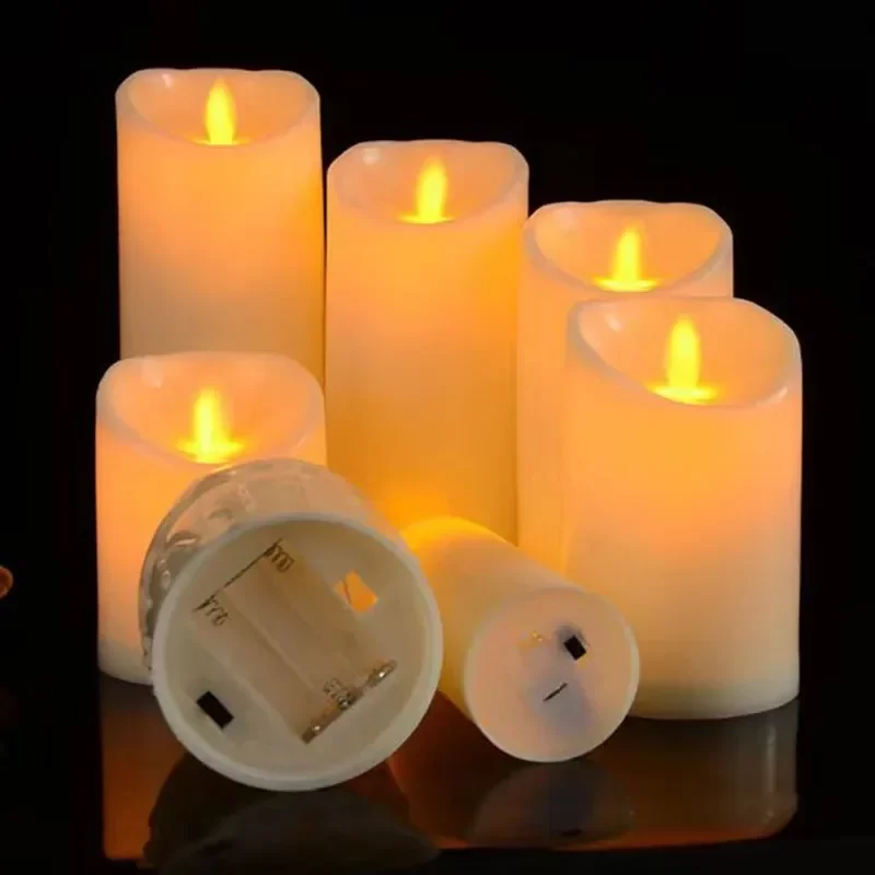 Flameless LED Candles with Remote Control  and Timer Battery Operated  Flickering Candle for Home Party Wedding Christmas Decor_3