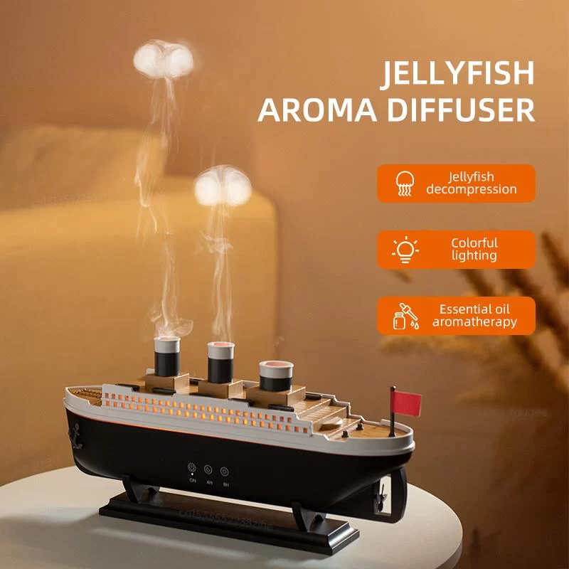 Electric Air Humidifier Essential Oil Diffuser Flame Light Mist Spray Aroma Humidifier Portable Fragrance Aromatherapy Diffuser_2