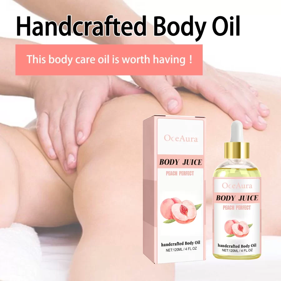 OceAura Peach body oil Moisturizes and Softens the Skin, Tightens and massages it, and provides moisturizing essential oil 4 Oz_1