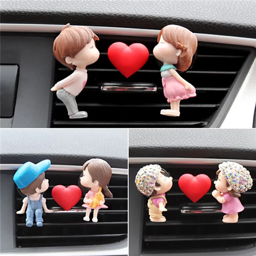 Boy Girl Couple Car Perfume Lovely Air Conditioning Aromatherapy Clip Cute Car Accessories Interior Woman Air Freshener Gift_5