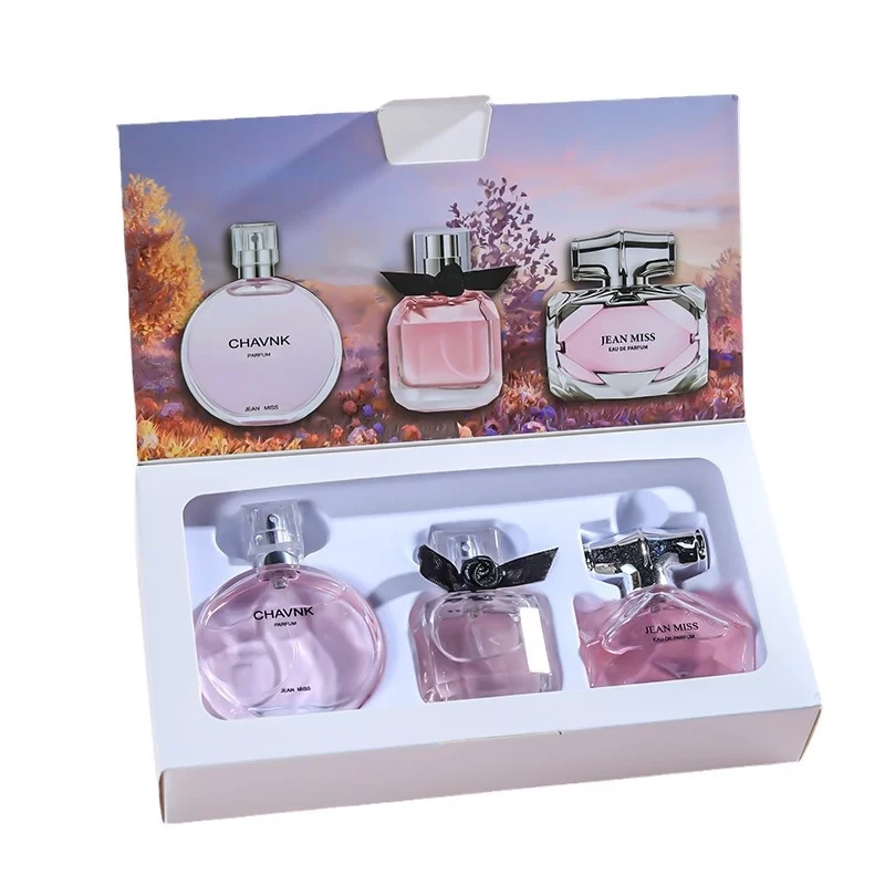 90ML(30mlx3PCS) Eau De Parfum Gift Box Feminino Spray Fresh Light Scent Floral Fruity Chypre Notes LongLasting Women Perfume Set_5