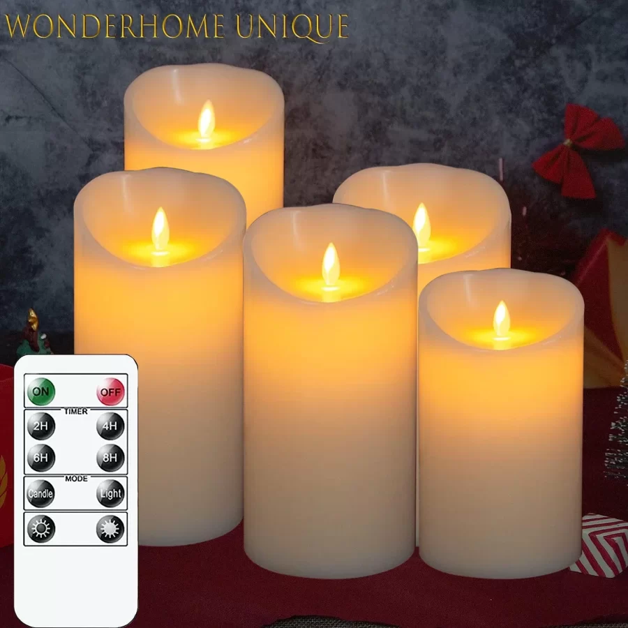 Flameless LED Candles with Remote Control  and Timer Battery Operated  Flickering Candle for Home Party Wedding Christmas Decor_1