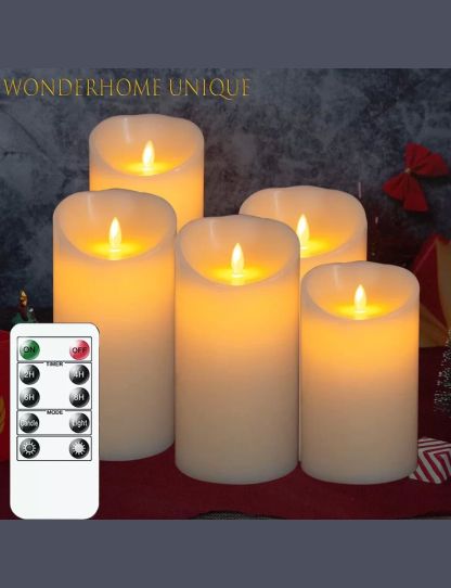 Flameless LED Candles with Remote Control  and Timer Battery Operated  Flickering Candle for Home Party Wedding Christmas Decor