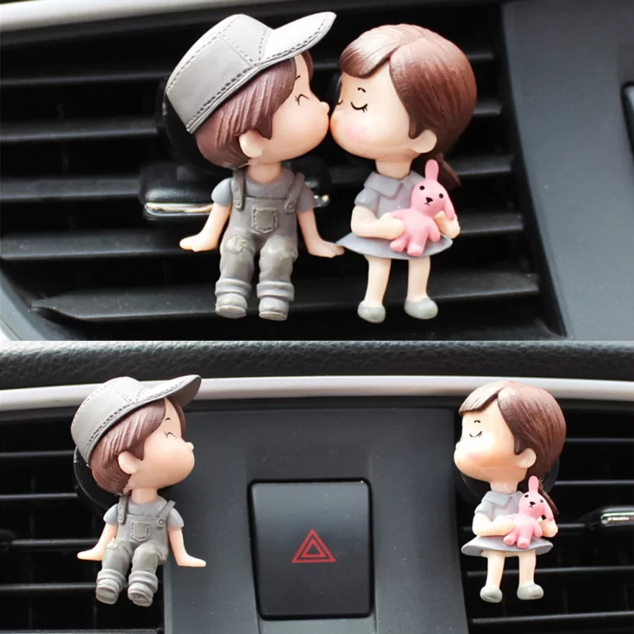 Boy Girl Couple Car Perfume Lovely Air Conditioning Aromatherapy Clip Cute Car Accessories Interior Woman Air Freshener Gift_6