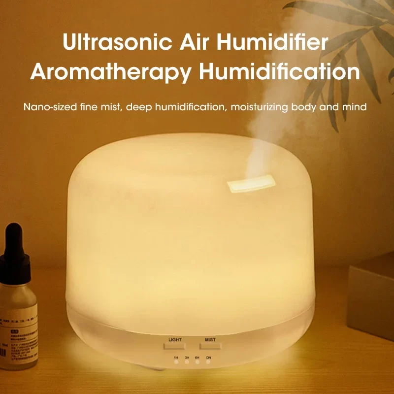 500ML Air Humidifier Essential Oil Diffuser Aroma Diffuser With Dual Color Night Lights USB Humidifier Mini-Size Humidifier_1