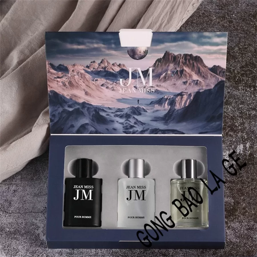 Original 90ml Men's Perfume Gift Box 3pcs Set Fascination Man Colognes Scent Lasting Woody Floral Fragrance Eau De Parfums Homme_1