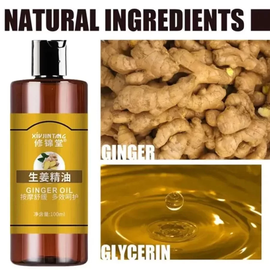 Ginger Essential Oil Massage Moisturizing Hydrating Pure Plant Oil Body Relax Therapy SPA For Body Skin Care Ginger Oil_4