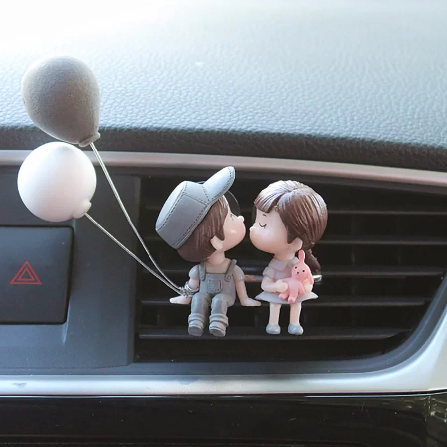 Boy Girl Couple Car Perfume Lovely Air Conditioning Aromatherapy Clip Cute Car Accessories Interior Woman Air Freshener Gift_4