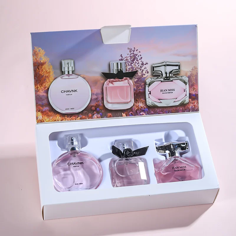 90ML(30mlx3PCS) Eau De Parfum Gift Box Feminino Spray Fresh Light Scent Floral Fruity Chypre Notes LongLasting Women Perfume Set_6