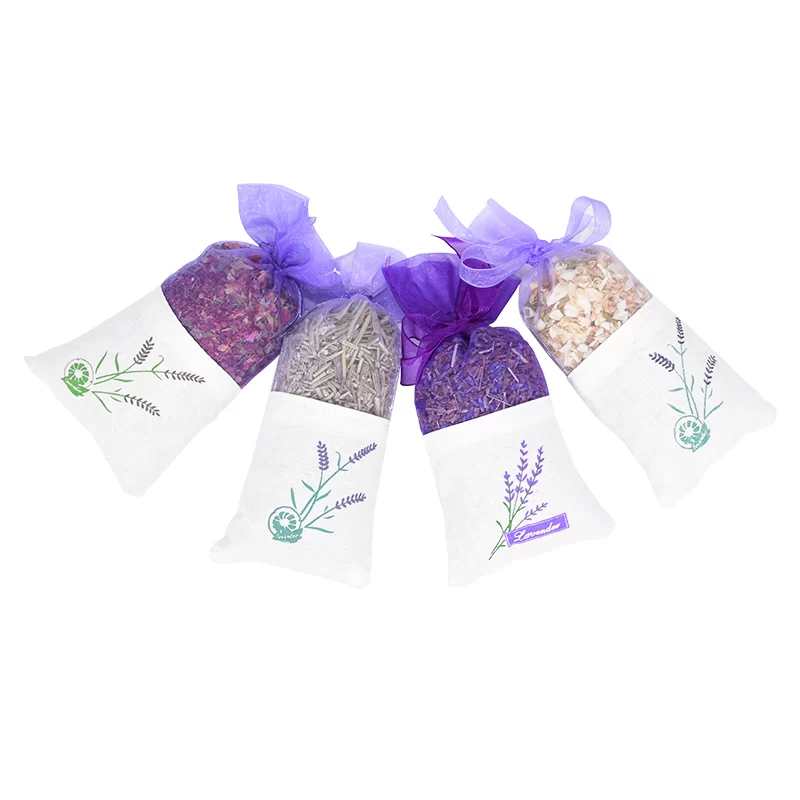 Natural Dried Flowers Sachet Bag Lavender Rose Jasmine Rosemary Fragrant Bags Filling Real Natural Freshener Gifts Car Home_4