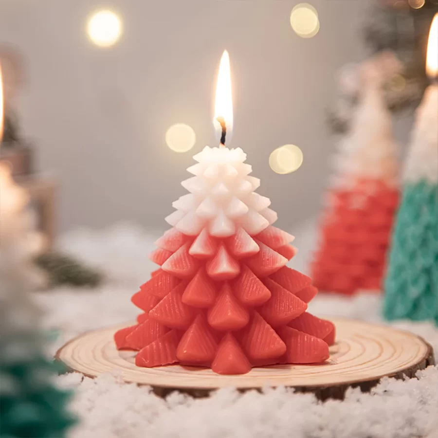 Christmas Scented Candle Christmas Tree Shaped Candle Decoration for Christmas Festival Gifts Home Living Room Decoration Candle_3