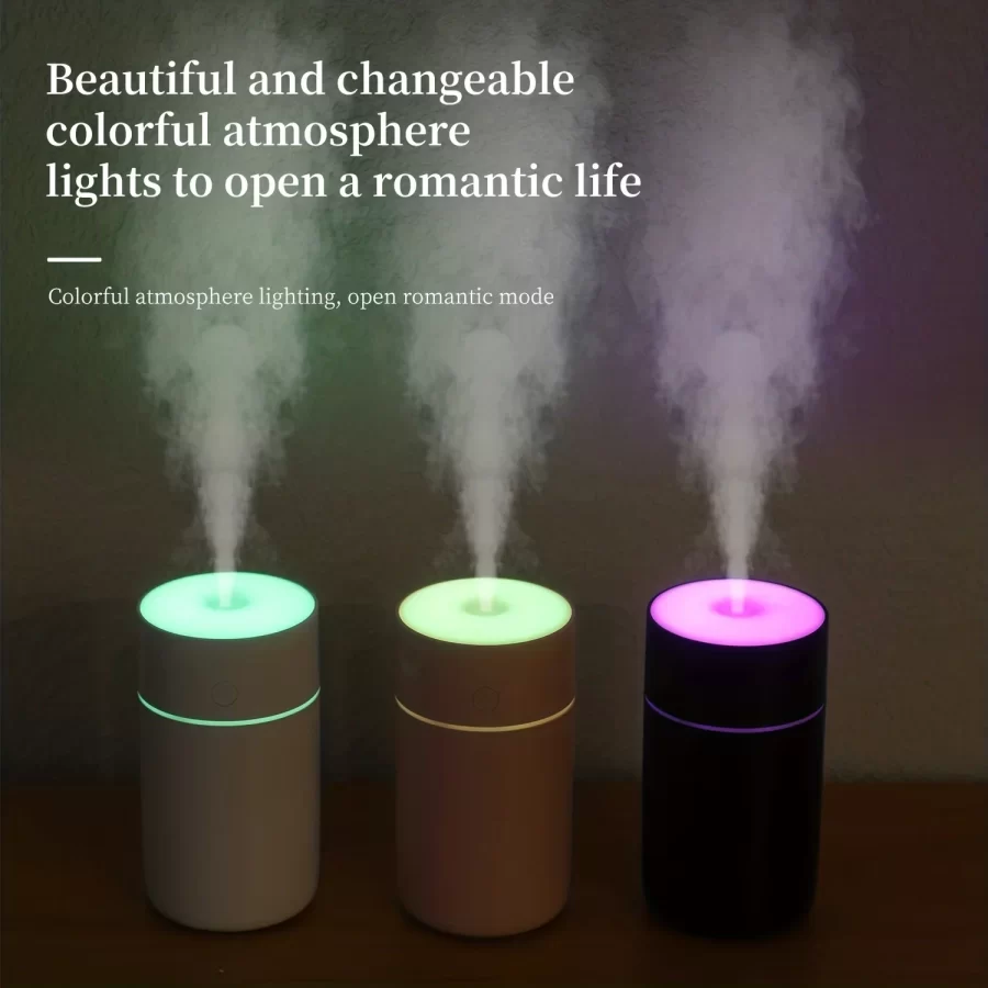 Portable Usb Rechargeable Air Humidifier LED light mini 220ml h2o Spray Mist humidifier Aroma Essential Oil Diffuser for Car_4