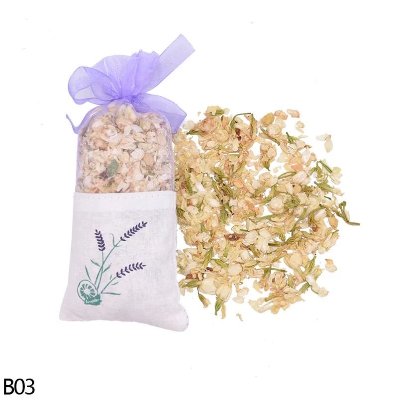 Natural Dried Flowers Sachet Bag Lavender Rose Jasmine Rosemary Fragrant Bags Filling Real Natural Freshener Gifts Car Home_7