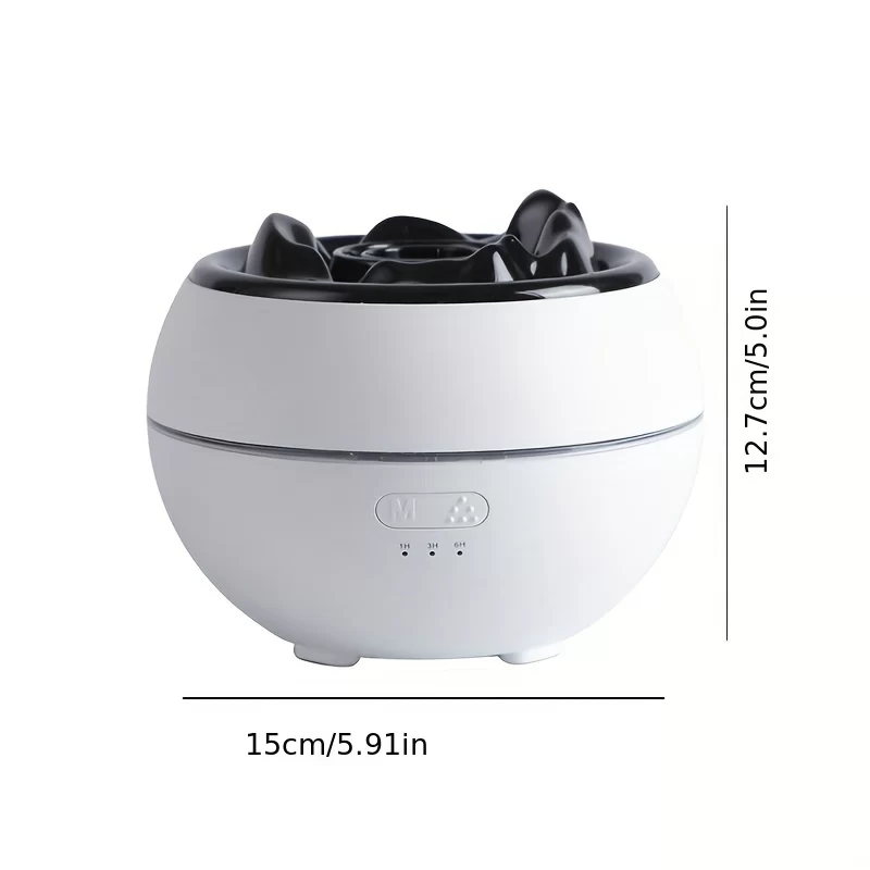 New style 360ml 7 colors fire flame Cool Mist humidifier Aroma Essential Oil h2o USB air Diffuser Volcano humidifier_6