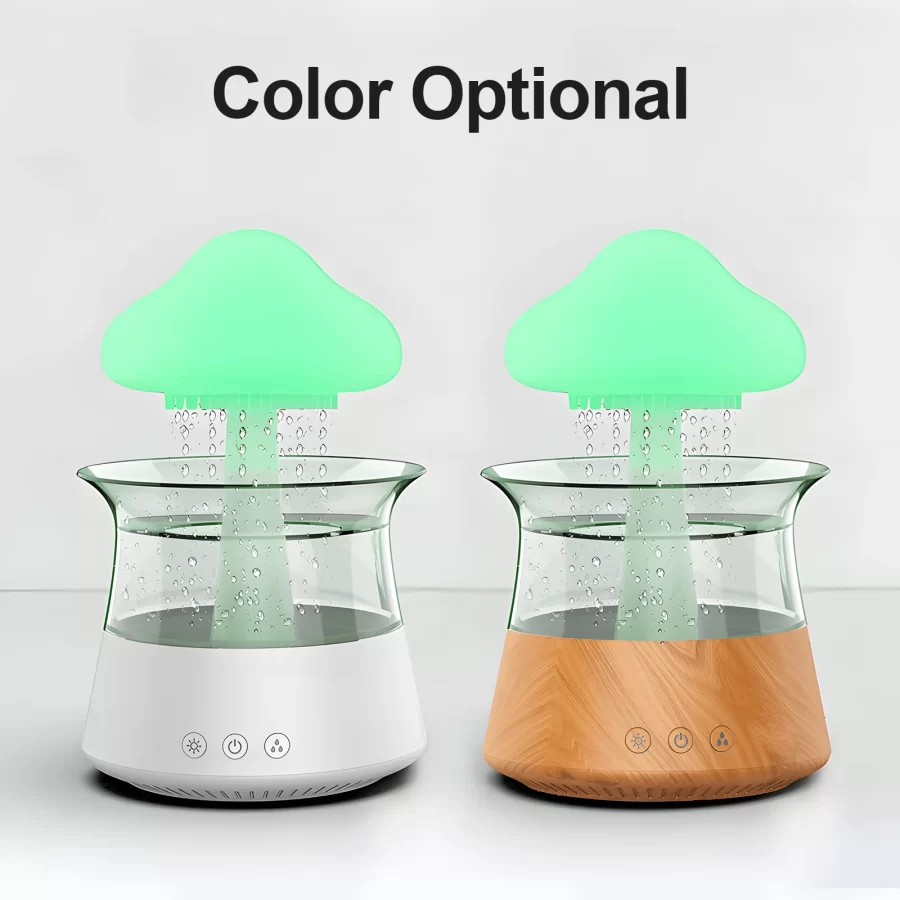 300ml Ultrasonic Humidifier Rain Cloud Humidifier Water Drip 5H Timer Aromatherapy Essential Oils Diffuser with LED Night Light_5