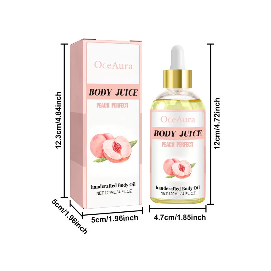 OceAura Peach body oil Moisturizes and Softens the Skin, Tightens and massages it, and provides moisturizing essential oil 4 Oz_6