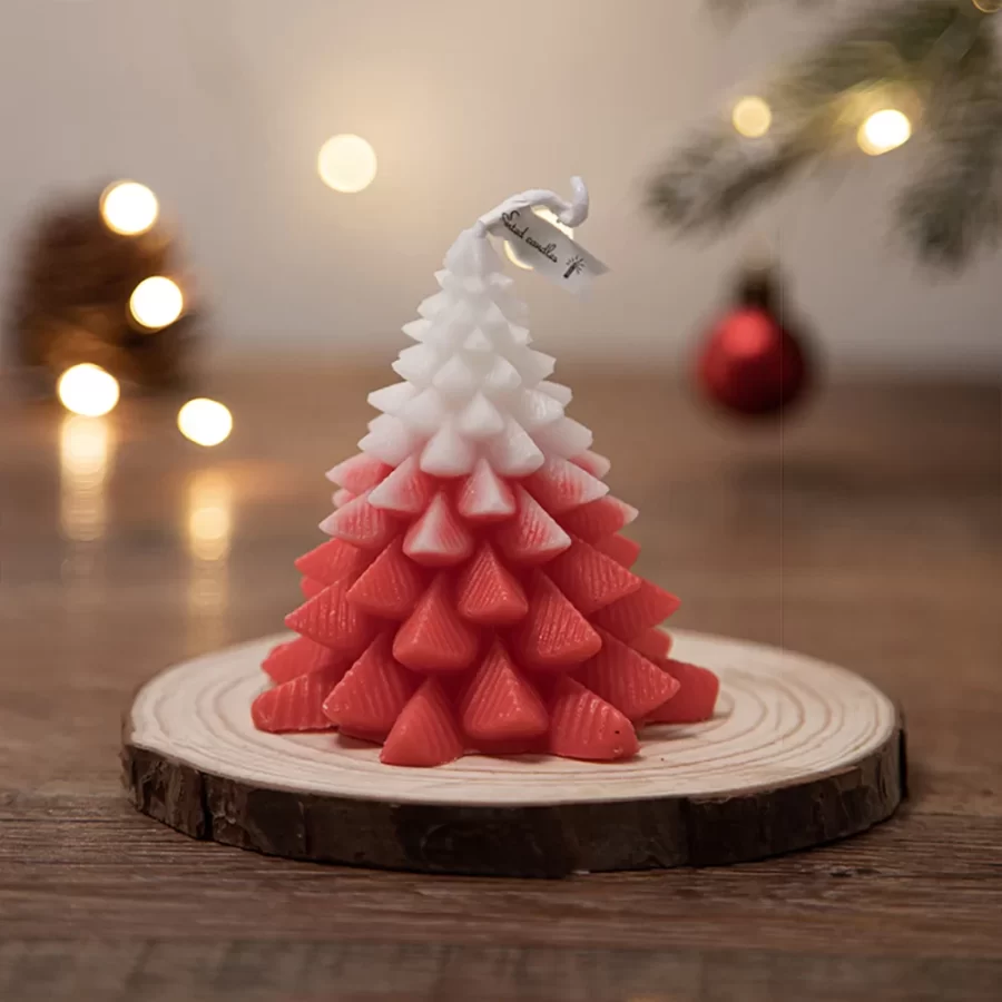 Christmas Scented Candle Christmas Tree Shaped Candle Decoration for Christmas Festival Gifts Home Living Room Decoration Candle_4