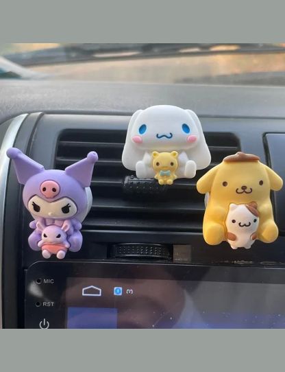 Sanrio Series Hello Kitty Melody Car Outlet Decoration Car Air Conditioning Mouth Fragrance Decorative Clip New Car Supplies