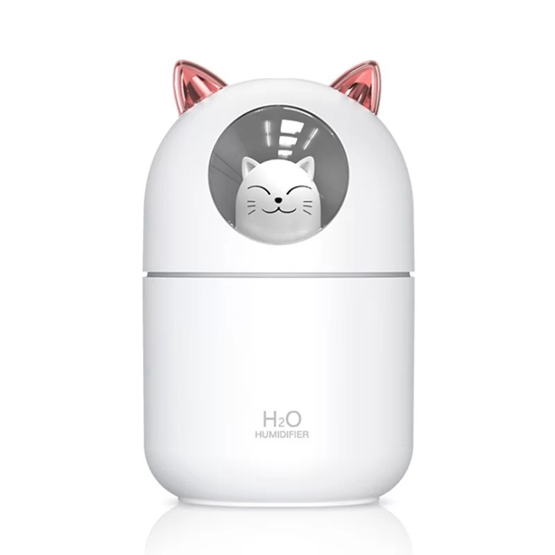 300ML  Air Humidifier Cute Cat Ultra-Silent USB Office Household Bedroom Car Aromatherapy Air Purifier with Led Cool Mist Spray_10