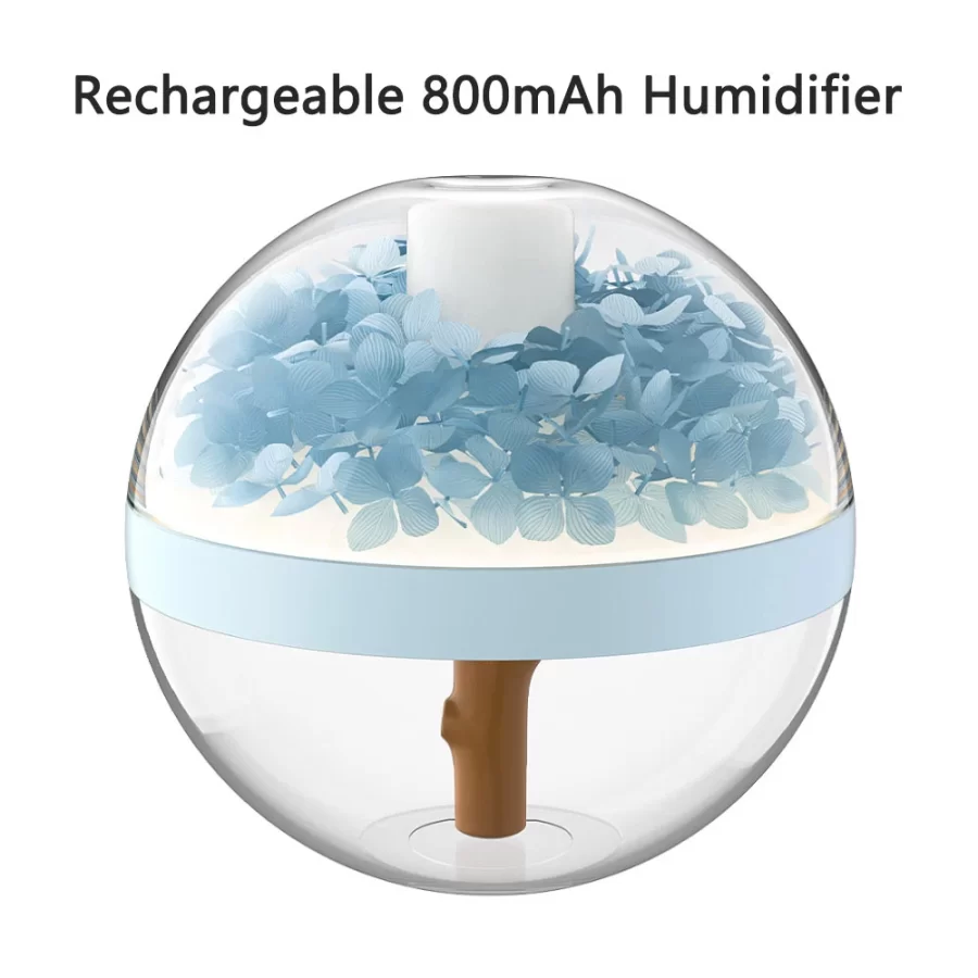 Eternal Flower Humidifier Dual-USB Battery Charger Mini Home Atmosphere Light Creative Festival Gift Artificial Flower Diffuser_7