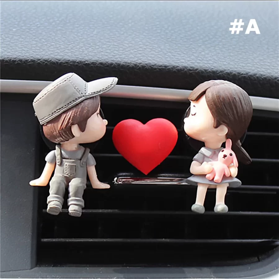 Boy Girl Couple Car Perfume Lovely Air Conditioning Aromatherapy Clip Cute Car Accessories Interior Woman Air Freshener Gift_8