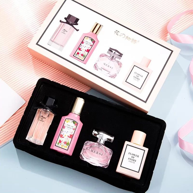 Hot Original Women Perfume Gift Box 3/4 Pieces Set Fresh Lasting Fragrance Eau De Parfum Plant Floral Scent Fresh духи женские_3