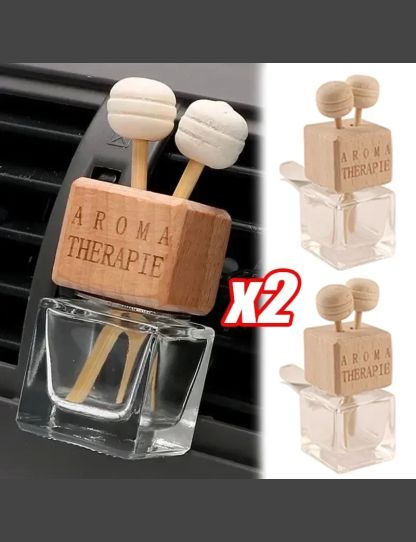 Car Fragrance Empty Glass Bottle Clip Cute Car Air Freshener Bottle Perfume Clip Air Vent Outlet Aromatherapy Auto Accessories