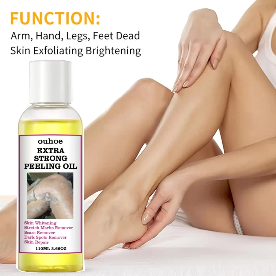 110ml Yellow Peeling Oil Plant Essential Bleaching Lighten Elbows Knee Hands Brightening Skin Tone Facial Body Massage Oil_1