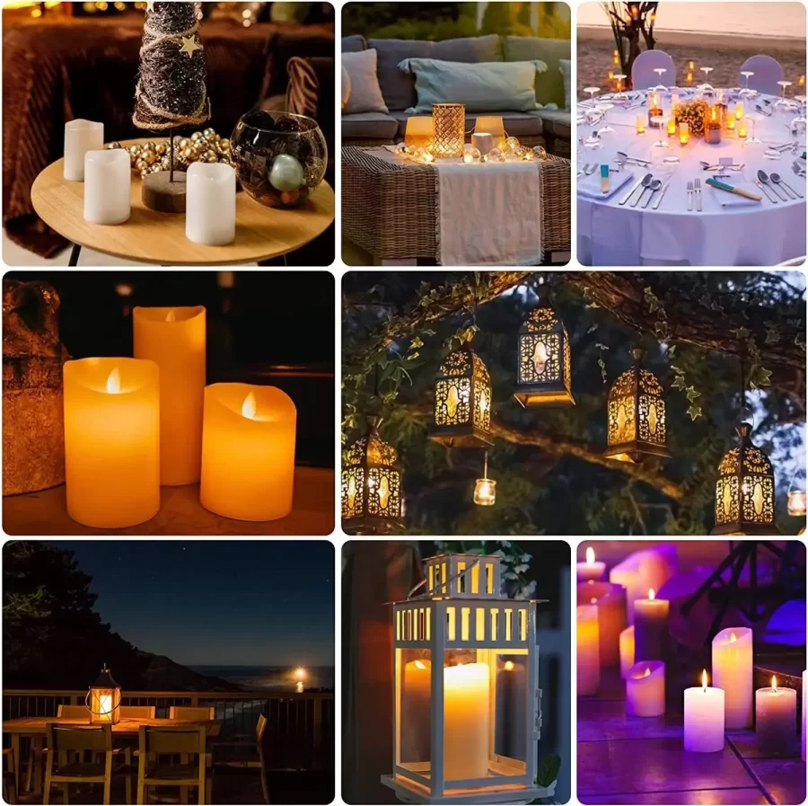 Flameless LED Candles with Remote Control  and Timer Battery Operated  Flickering Candle for Home Party Wedding Christmas Decor_5