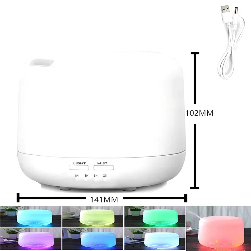 500ML Air Humidifier Essential Oil Diffuser Aroma Diffuser With Dual Color Night Lights USB Humidifier Mini-Size Humidifier_7