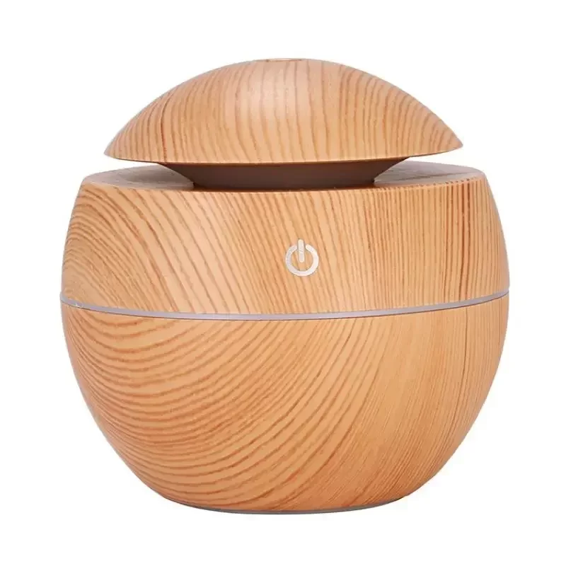 Wood grain vase humidifier Diffuser USB car office home colorful night light silent humidification_5