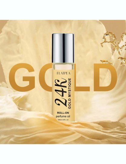 24k Gold Brand Perfume Luxury Roller Ball Design Perfume Oil No Alcohol Long-lasting Fragranc Floral Scent 10ml Dating Deodorant